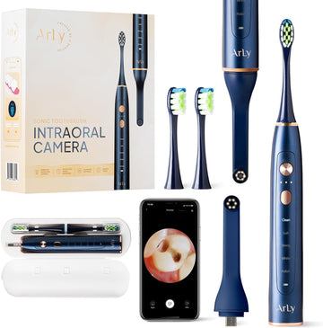 Arly Cam-Brush 1 - Wireless Intraoral Camera & Sonic Electric Toothbrush for Adults - Obsidian Blue